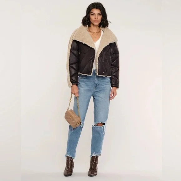 NWOT Heartloom Solas Puffer Sherpa coat - Picture 3 of 8